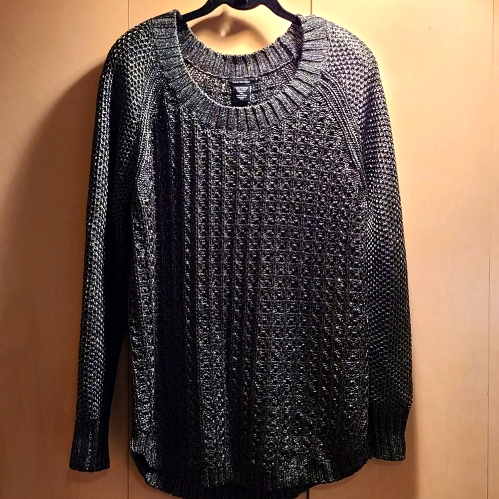 Calvin Klein Sweater XXL Black/Silver NWT